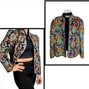 Blair Paisley Jacket Vintage Quilted Size Medium